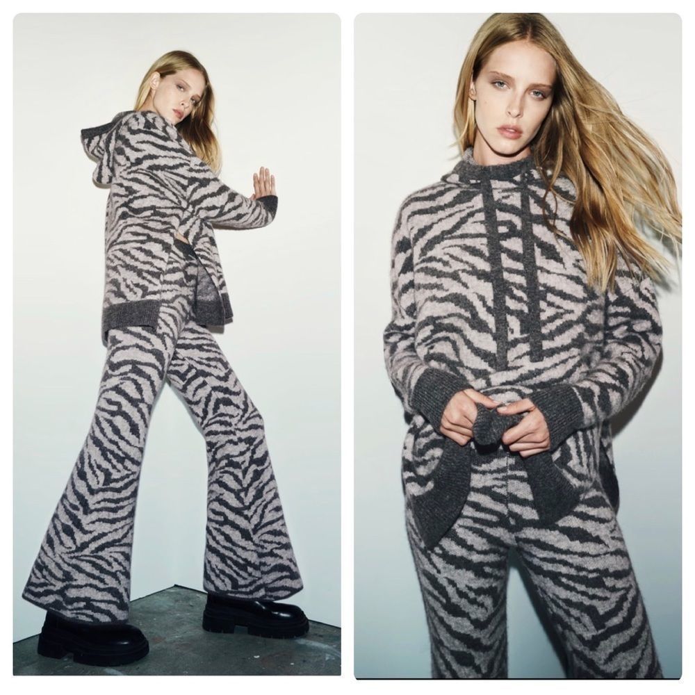 Co-ord Zara SET Wool Alpaca Sweater and Pants - Picture 3 of 9